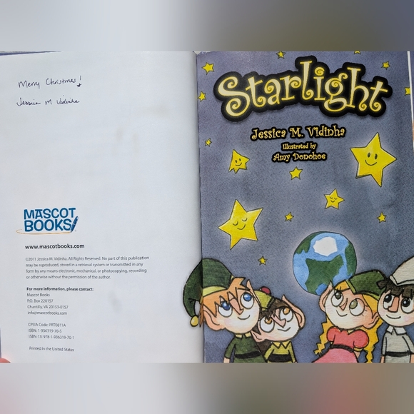 ✨ $5 with purchase ✨ Starlight - Children's Christmas Book (autographed) - Picture 3 of 4